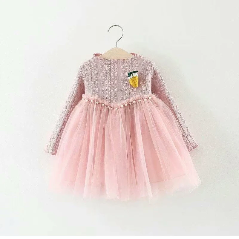 Elegant Girls Dress Autumn Fancy Costume Girls Clothes Long Sleeves Children\'s Cake Dresses Kids Clothing Toddlers Clothes