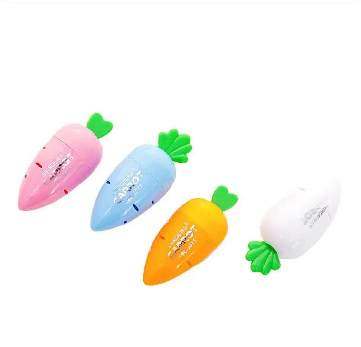 1 cartoon cute radish pencil sharpener promotional gift stationery student double control cartoon pencil sharpener