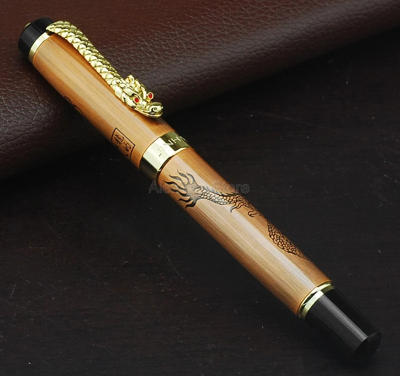Jinhao Vintage Rollerball Pen, Descendants of The Dragon, Red Copper Writing For Office & School & Home Collection Gift Pens