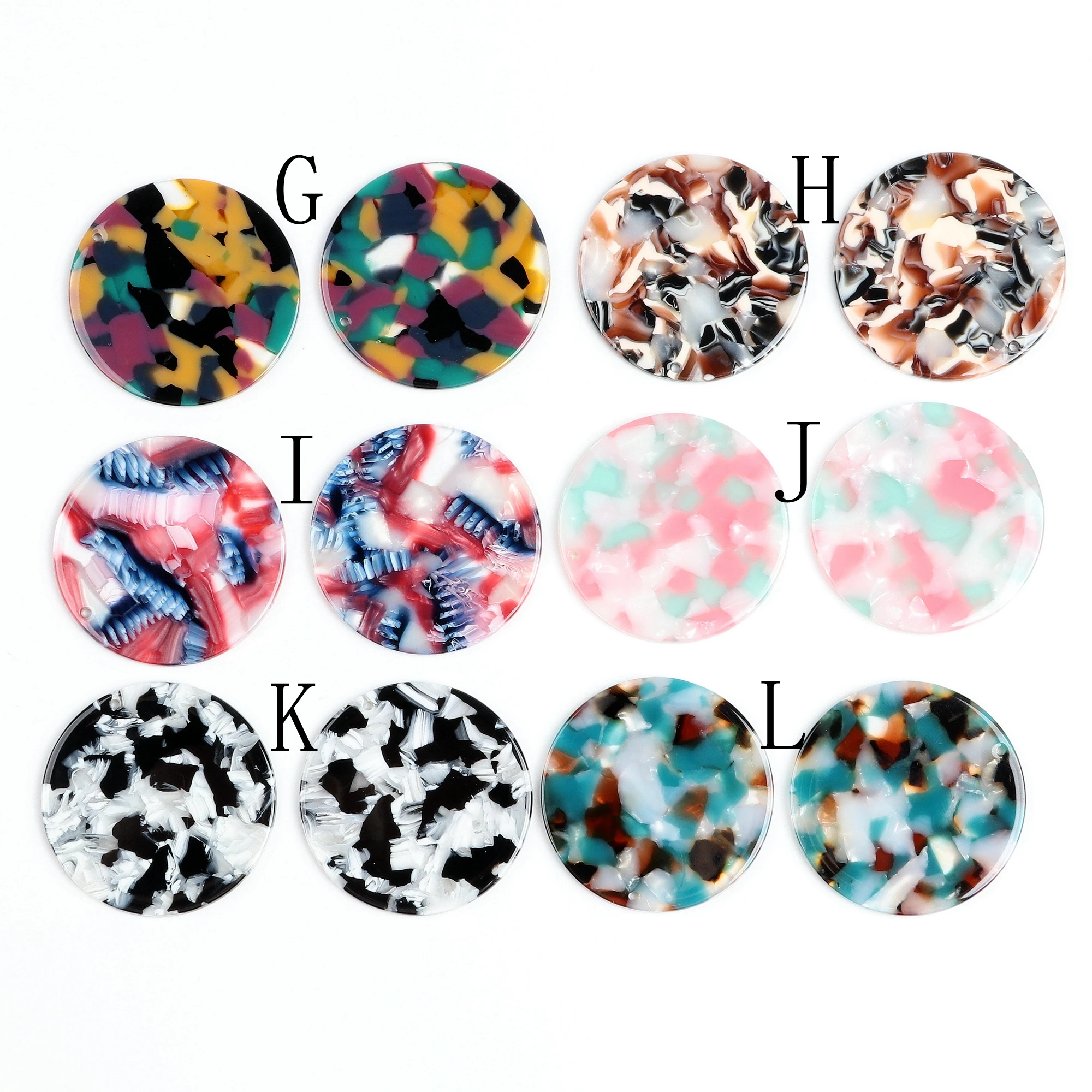 Tortoise Shell Beads,Acetate Acrylic Earring Charms,Circle Coin Shaped Pendants,Jewelry findings,Earrings Parts,37MM ACE233