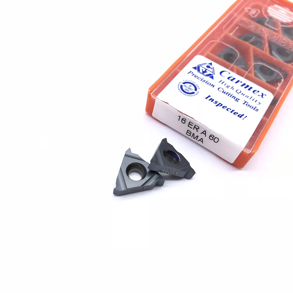10 단위 16ER AG55 A55 G55 AG 60 BMA 초경 외부 나사 cnc 삽입 선반 가공 공구 고품질 가공