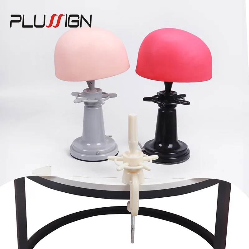 Silicon Ventilating Hand-Woven Half Head With Table Clamp Mannequin Head With Stand White Color Top Quality S L Two Size Head