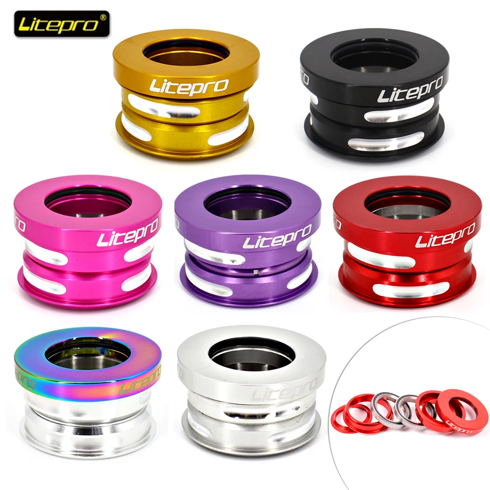 Litepro BMX Folding Bike Headset Bicycle Headset 44mm Built-in Sealed Bearing Head Set For Fnhon Ynhon BYA412 P18 P8