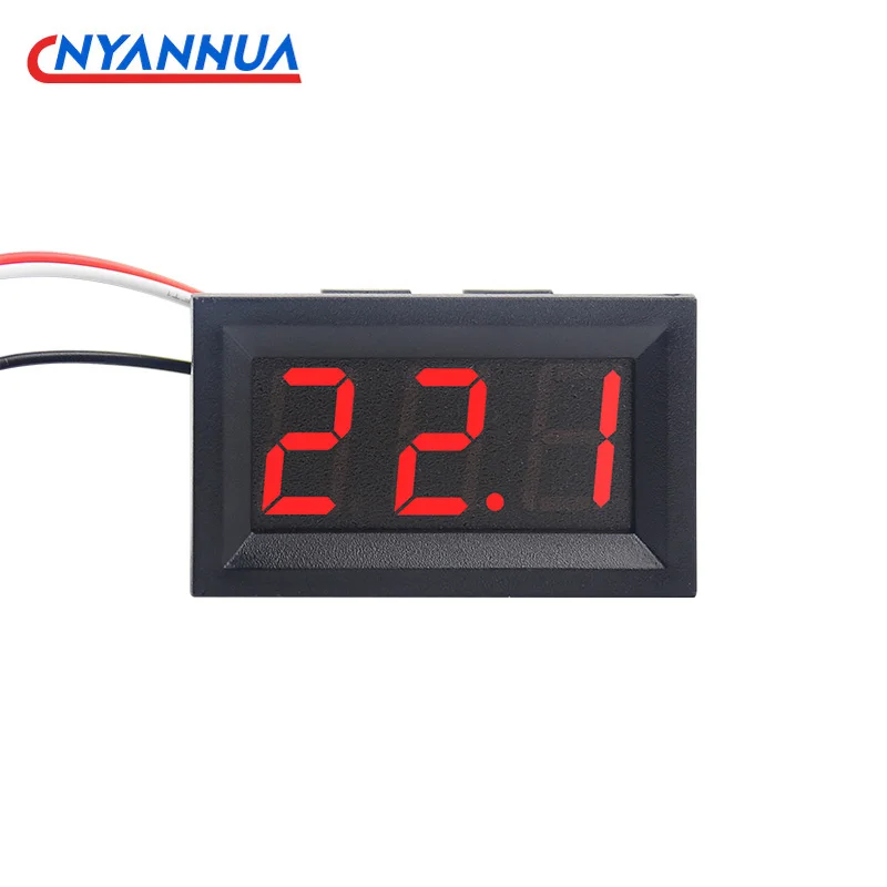 10PCS Mini Digital DC Digital Display Voltmeter LED Two-Wire DC0-100V 0-40V  0.56