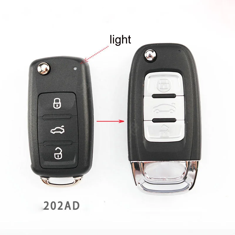 

Modfied Folding Flip Remote key Shell for VW 202AD 3 Buttons Car Key Blanks Case