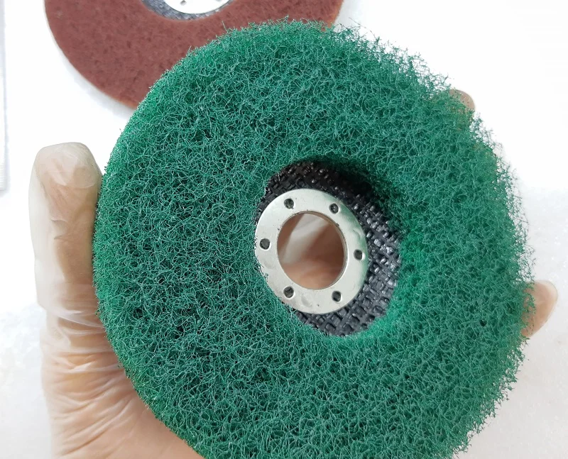 5 قطعة 5 "نايلون إطارات لامعة OD125 * ID22mm غير المنسوجة جلخ تلميع القرص زاوية طاحونة أدوات الانتهاء من المعادن