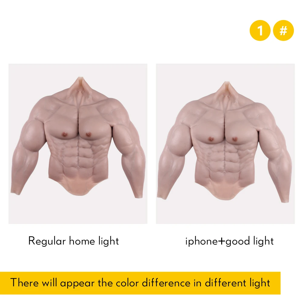 KnowU Silicone Muscle Suit Fake Muscle Cosplay Chest Upgrade Stronger For Cosplay Man Crossdresser Trans Drag Queen