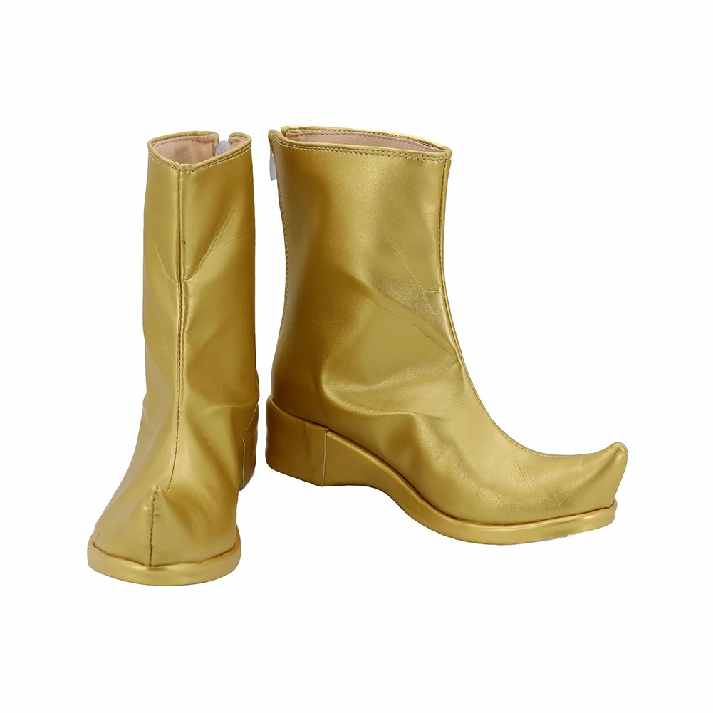 Aladdin Cosplay Stiefel Schuhe Goldene Farbe Halloween Kostüme Zubehör Nach Maß