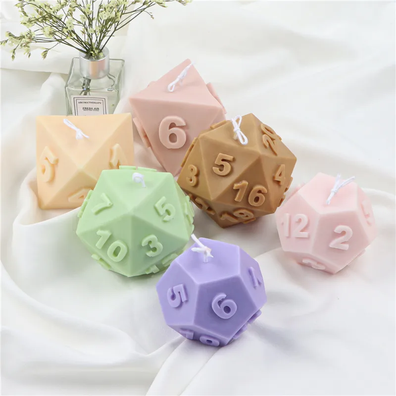 

Digital Cube Silicone Candle Mold for DIY Handmade Aromatherapy Candle Plaster Ornaments Soap Mould Handicrafts Making Tool