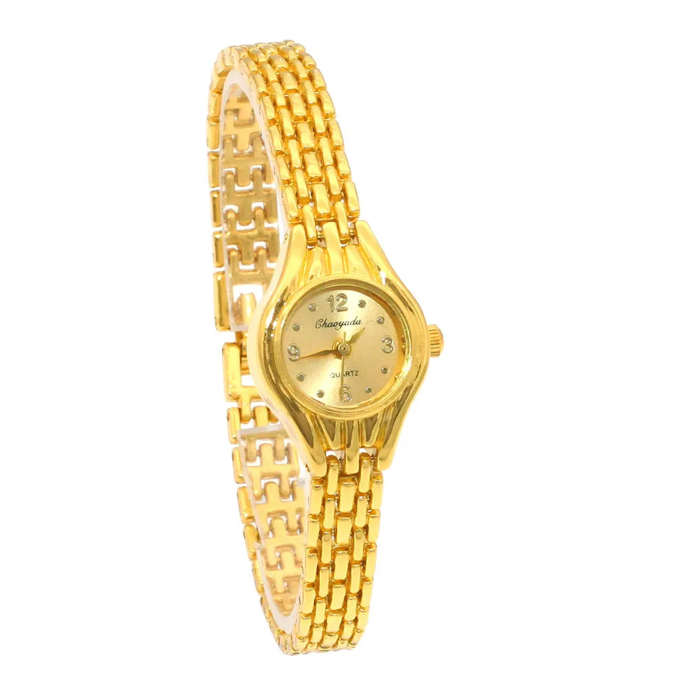 New Fashion Watches Women's Hand Catenary Band Golden Luxury Quartz Wrist Watch Clock Hours 10pcs/lot