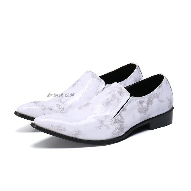 Sapato Social Masculino Mens Patent Leather Slip On Pointed Toe Shoes Formal Men Dress For Wedding Party Business Oxford Shoes