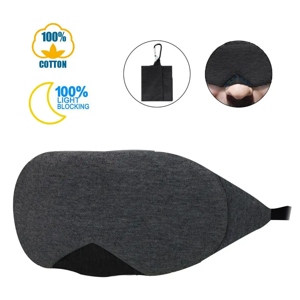 Przenośna maska do spania szybka śpiąca miękka maska na oczy Eyeshade Cover Shade Patch kobiety mężczyźni miękka bawełna Blindfold Travel Sleepmasker