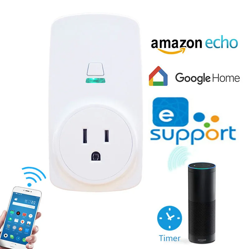 

Alexa Intelligence WiFi Wireless socket American rules Timing switch remote control Smart home American style Google home