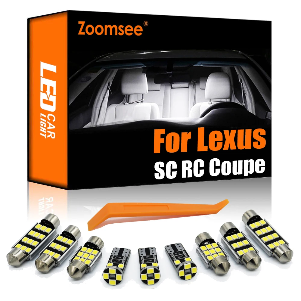 Zoomsee Interior LED For Lexus SC RC SC300 SC400 SC430 RC300 RC300h RC350 RC200t 1991-2018 Canbus Car Bulb Map Dome Light Kit