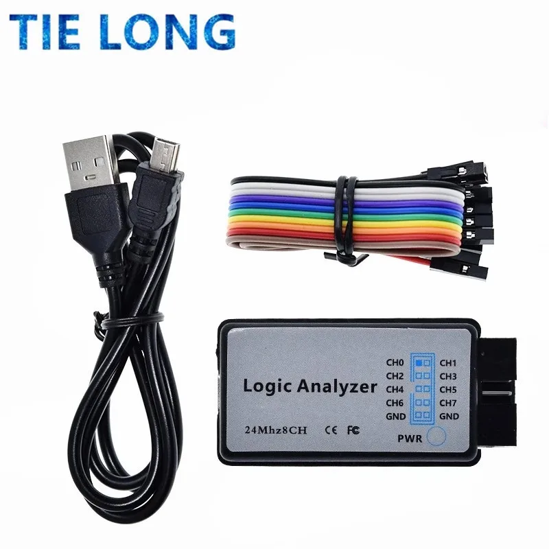USB Logic Analyzer 24MHz 8 Kanal 24M/sekunden Logic Analyzer Debugger Für ARM FPGA Logic Analyzer Logic 24M 8CH