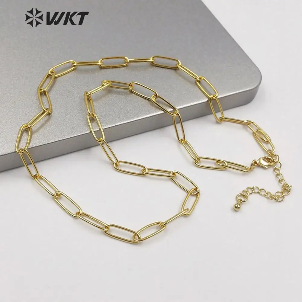 WT-N1224 Hot Selling Popular Brass Chain Necklace Fashion Jewelry For Women Dressing ACC