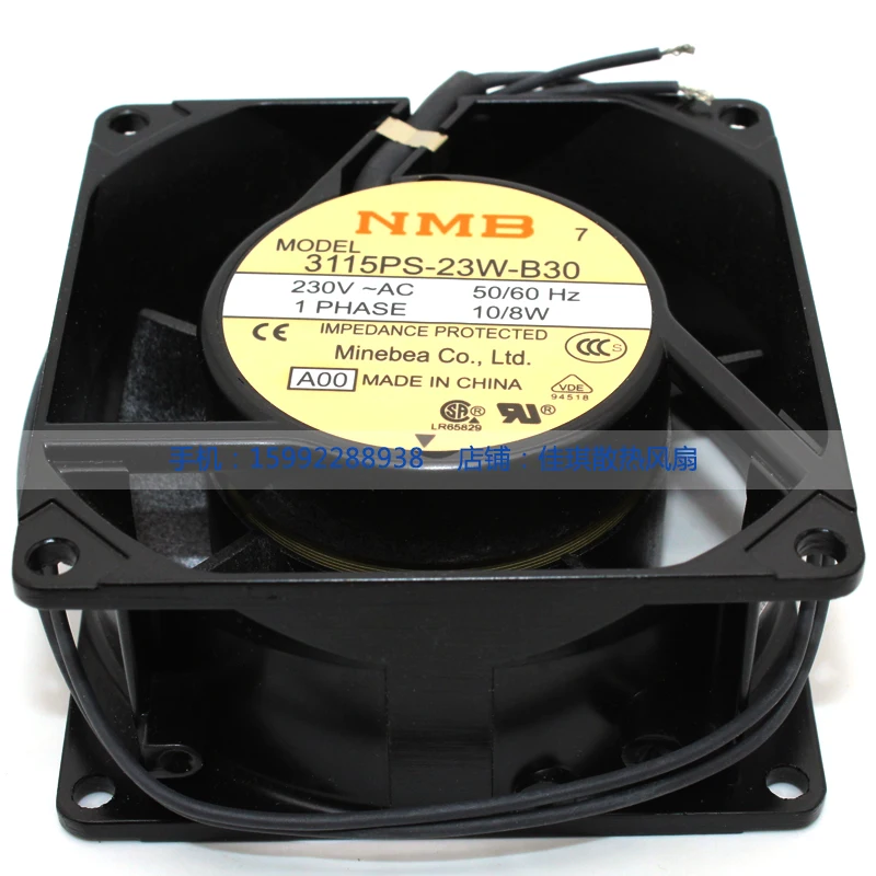 New original NMB-MAT AC fan 3115PS-23W-B30 8038 8cm 230V high temperature resistant aluminum frame cooling fan