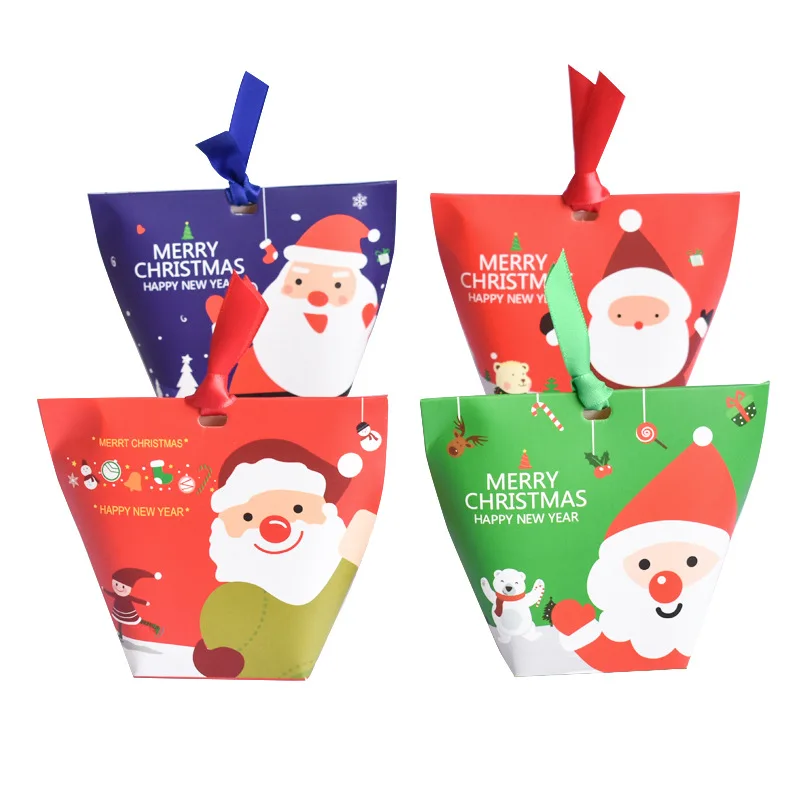 

20Pcs New Creative Mini Christmas Gift Bag Box for Party Baby Shower Paper Chocolate Boxes Package/Wedding Favours candy Boxes