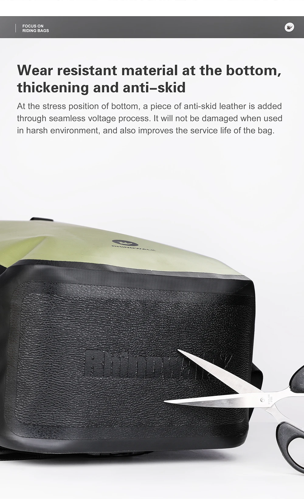Rhino walk Bike Packt asche wasserdicht 27l Fahrrad Side Pack multifunktion ale Rücksitz Radfahren Travelling Storage Bikepacking – Detail 8