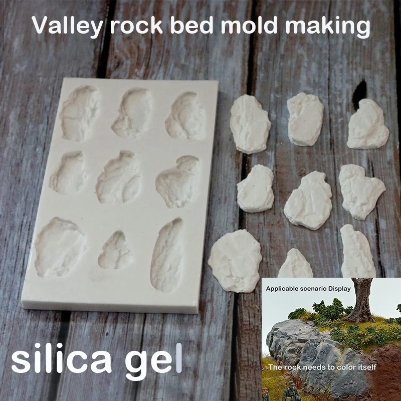 

Special Offer Miniaturization model Valley rock bed mold making silica gel DIY tool for scene sand table