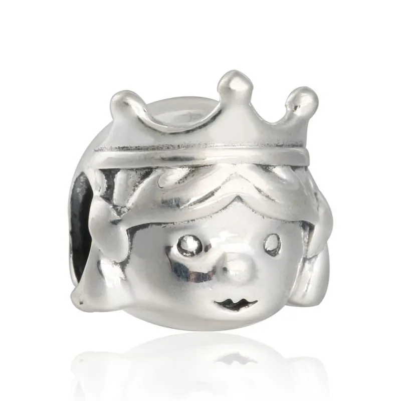 

925 Sterling Silver Fairy Tale Precious Princess Crown Charms Beads For Jewelry Making Fit Original Pandora Bracelet Autumn