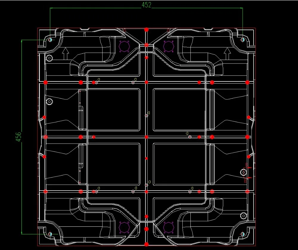 P2 HD innen vermietung led-display