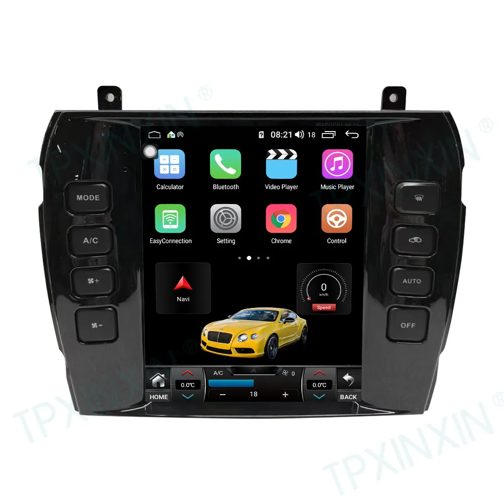 لجاكوار S-type 2004 أندرويد 11 راديو ستيريو للسيارة مع شاشة عمودية مشغل راديو نظام تحديد المواقع والملاحة رئيس وحدة