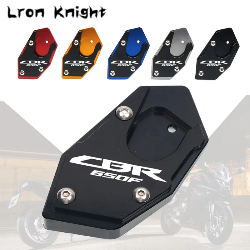 For HONDA CB650F CBR650F CB CBR 650F 2014 2015 2016 2017 2018 CNC Kickstand Foot Side Stand Extension Pad Support Plate Enlarge