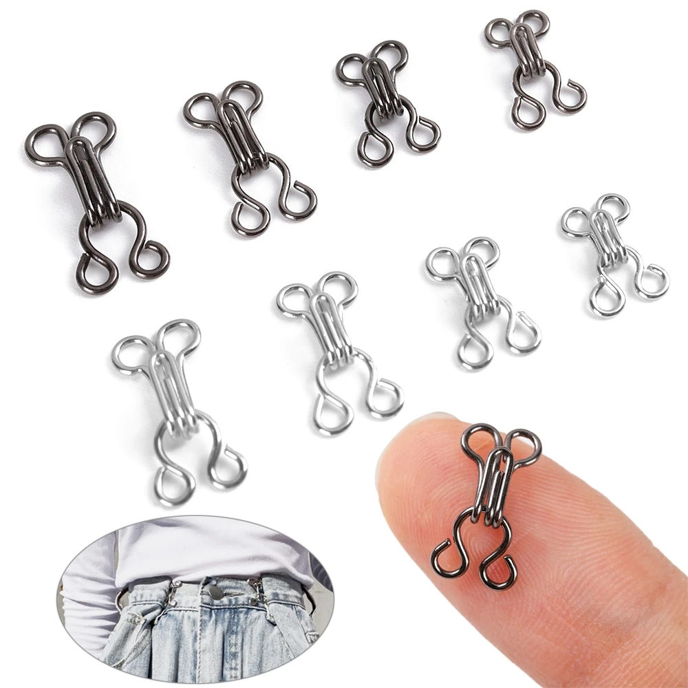 100pcs Invisible Bra Underwear Sewing Hook Eye Metal Buckle Button Collar Clothing Sweater Buckle Accessories Bra Hooks Eyes