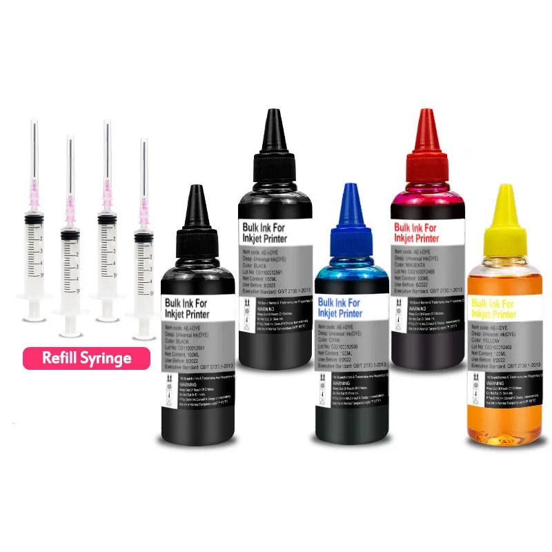 Kit de Recarga de Tinta para Impressora HP, Deskjet, 301, 302, 304, 305 XL, 2540, 2050, 2510, 2620, 2630, 2632, 5030, 5020, 3720, 3730