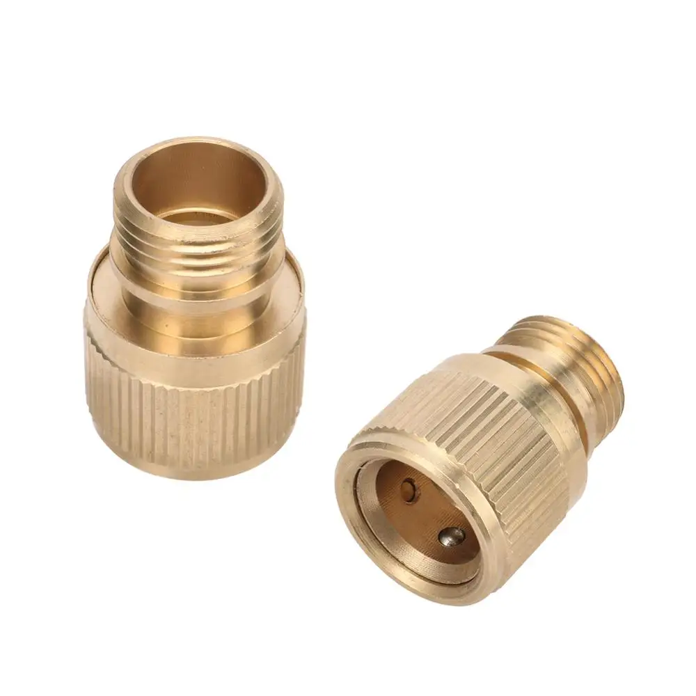 

2 Pcs 1/2" External Thread Brass Quick Connector Garden Water Connectors Water Tap Faucet Joint Adapters Quick Couplings