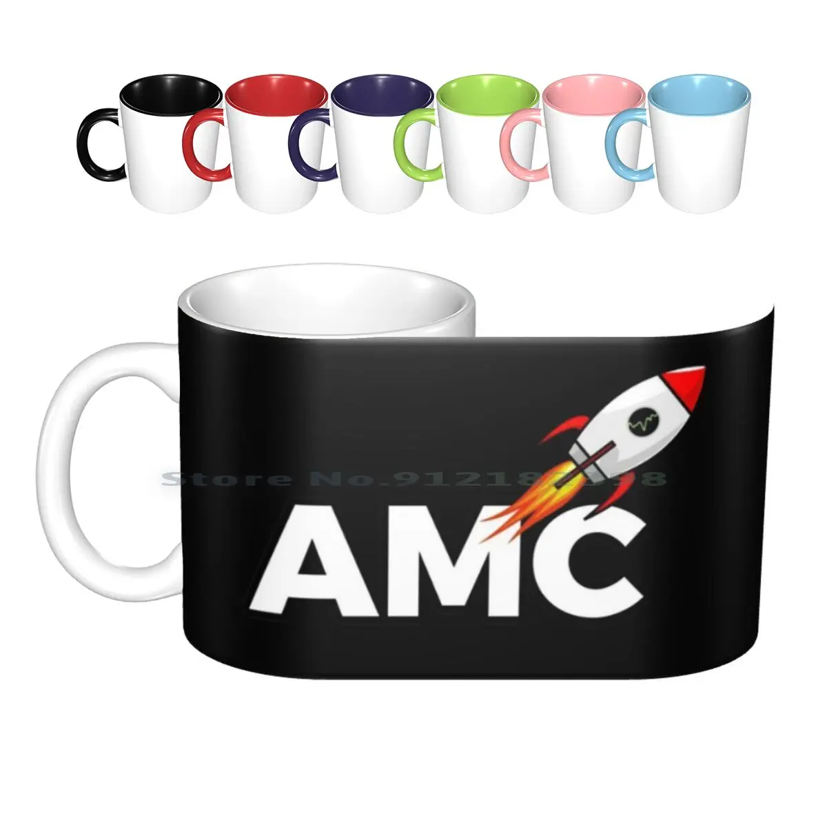 Amc To The Moon Ceramic Mugs Coffee Cups Milk Tea Mug Funny Quote Funny Quote Rude Quote Cheeky Wording Trending Cool Investor