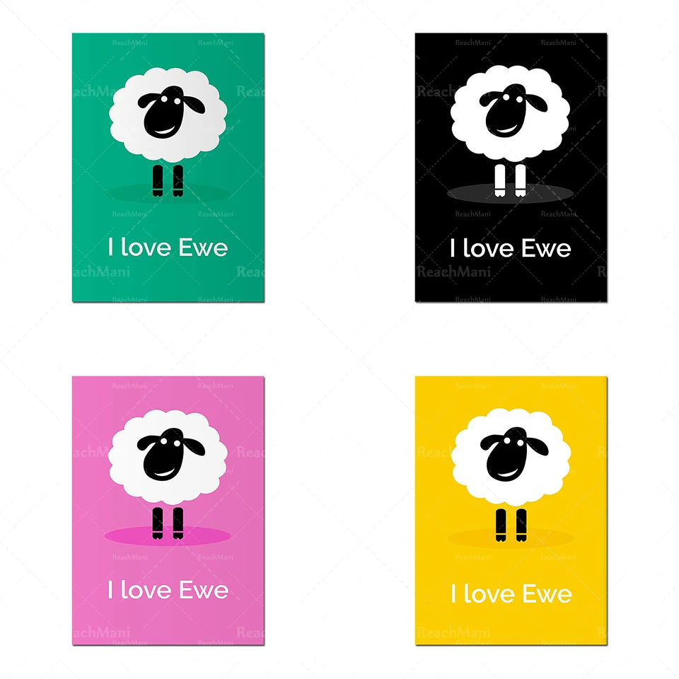 I LOVE EWE Posters - Diverses couleurs - Tailles