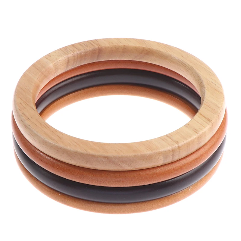1pc D Round Handcrafted Wooden Handle for Handmade Handbag DIY Tote Purse Frame Making Bag Hanger Bag Strap Tote Bag Accessories