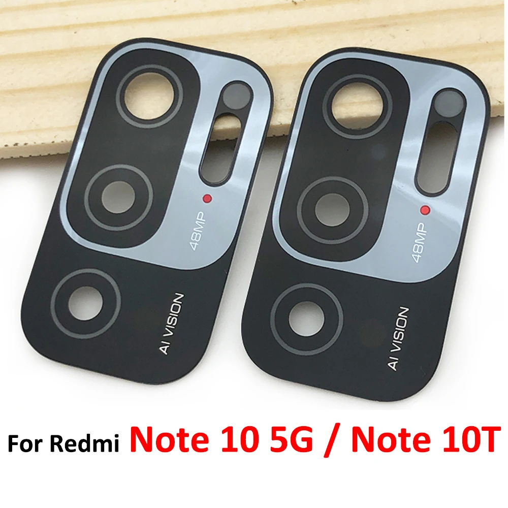 50Pcs，NEW Rear Back Camera Glass Lens With Sticker For Xiaomi Redmi 6A 7 8 9 K30 K40 Note 11E 11 10 11T 5G 10T Pro Plus 11S