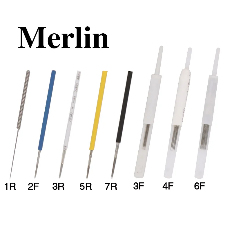 

100pcs 3R Merlin Tattoo Needles For Permanent Makeup Eyebrow and Lip Designs Deluxe Merlin Machine 100 pcs needle tip for gift