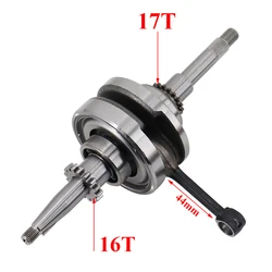 GY6 139QMB 44mm Stroker Crankshaft, Performance Crank for 49cc & 50cc Scooters GY6 Crankshaft 16T