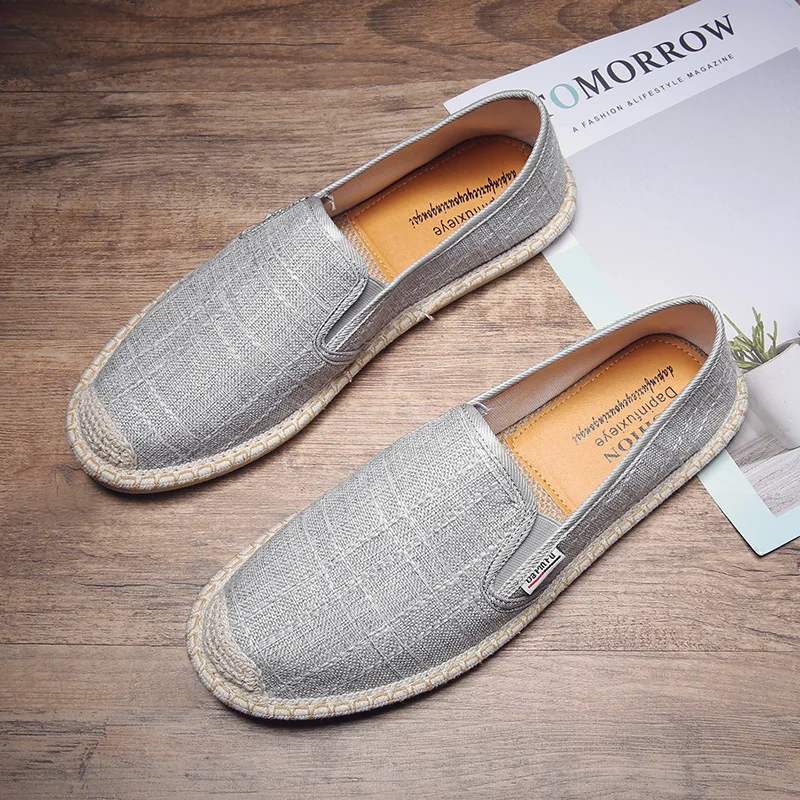 Men Loafers Soft High Quality Spring Canvas Fisherman Shoes Sneakers Men Espadrilles Trend Flats Driving Shoes Men Summer667