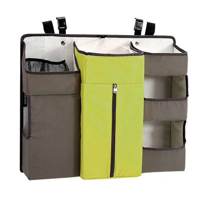 Organizador de cuna para cama de bebé, bolsa de almacenamiento colgante, ropa de bebé, artículos esenciales, ropa de cama, bolsa de pañales