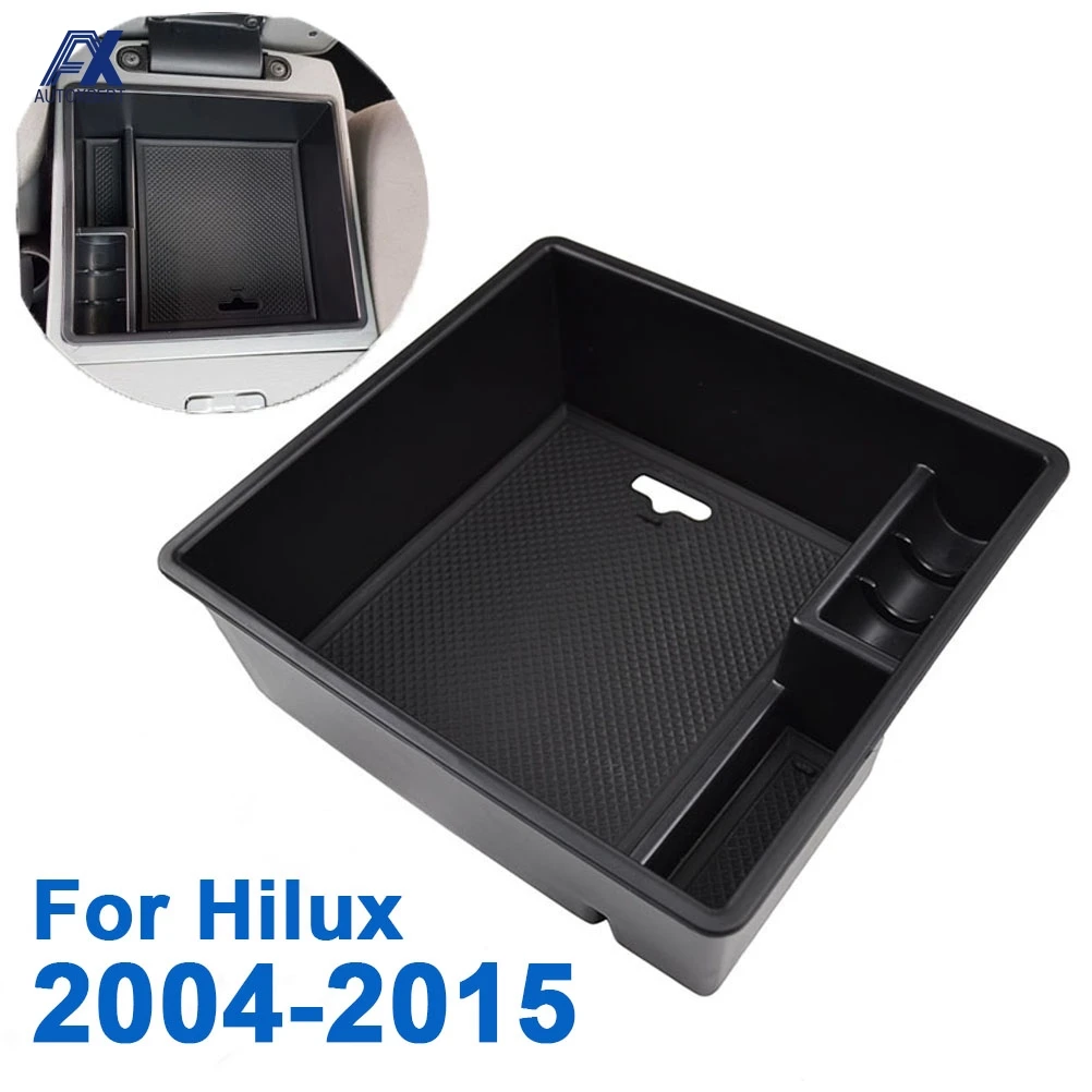 For Toyota Hilux AN10 AN20 AN30 2004-2015 2012 2013 2014 Center Console Container Armrest Storage Box Organizer Holder Bin Tray