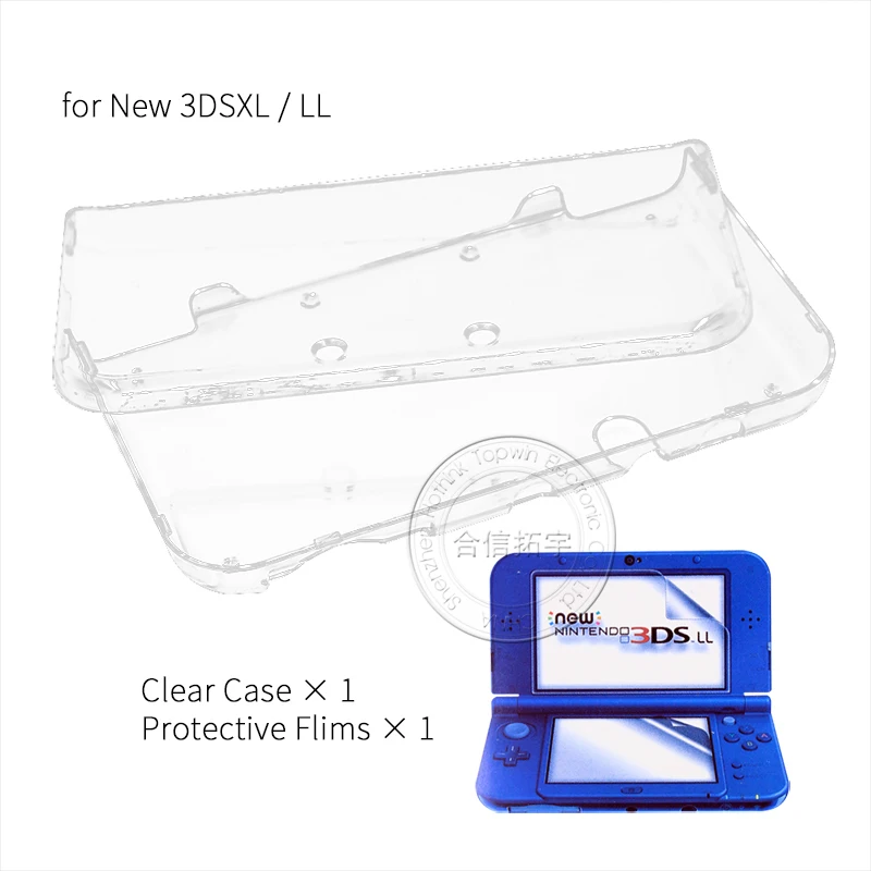 HOTHINK для нового 3DS XL Crystal Case Защитный чехол + Flim Protector для Nintendo New 3DS LL 3DSXL 3DSLL (новая версия)