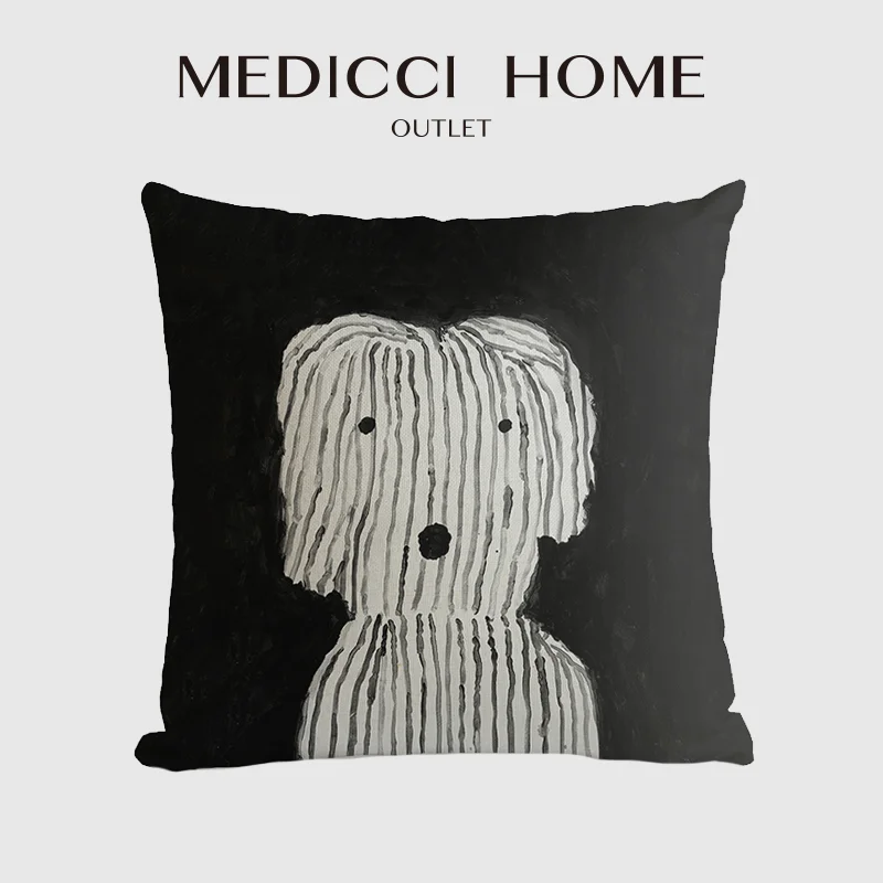 

Medicci Home Независимый дизайнерский чехол для подушки с милым принтом собаки, новинка, квадратные чехлы для подушек, декор для дивана для гостиной