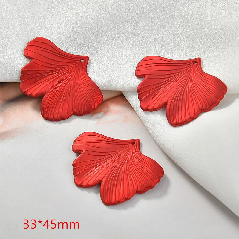 New style 40pcs/lot Rubber paint cartoon maple leaf shape resin beads diy jewelry earring/garment accessory