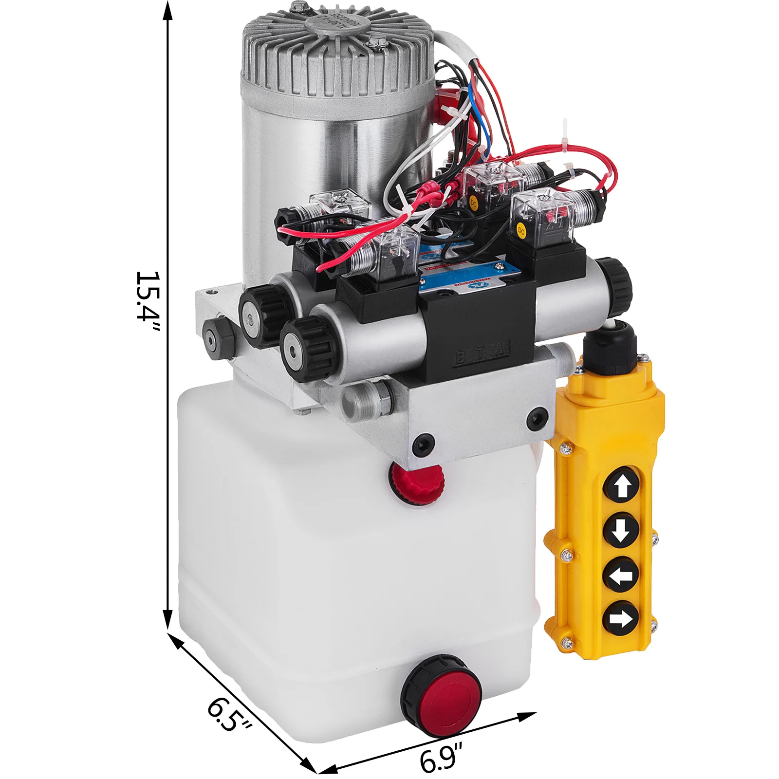 VEVOR-Bloc d'alimentation hydraulique solénoïde double effet, cric de voiture avec réservoir précieux de 4,5 l, remorque à benne basculante, outils de levage électriques, 12V DC