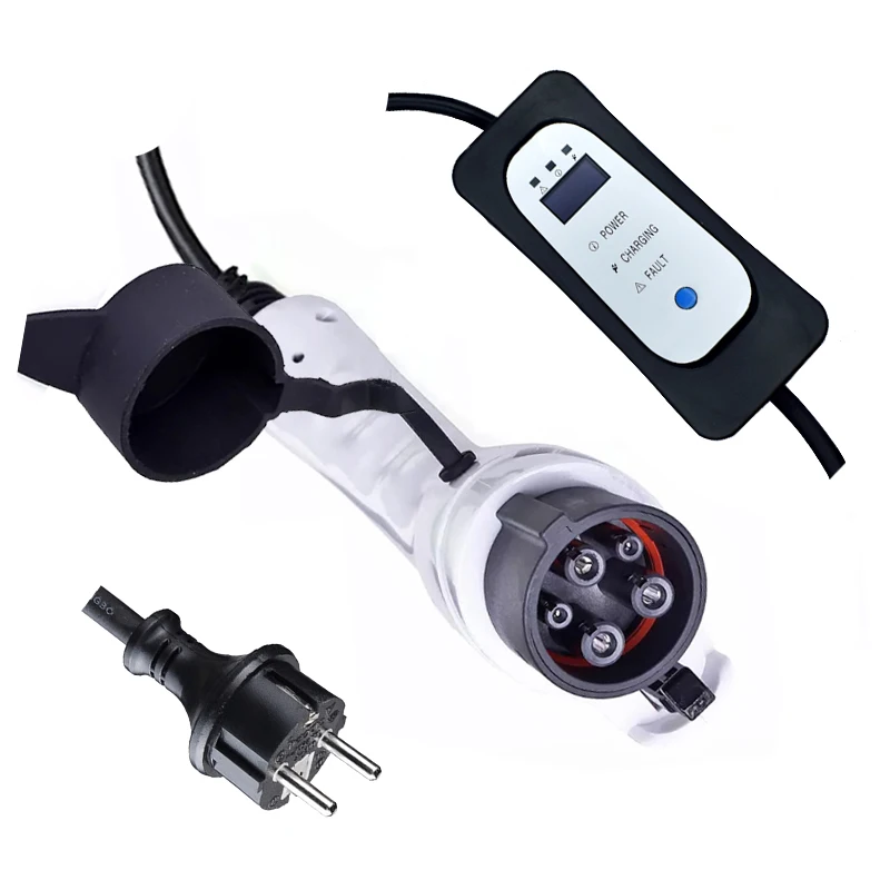 Type 1 Electric Car Charger Mobile Charging Station Type 2 EVSE 50Hz 60Hz 110V-250V AC Schuko Plug 8A-16A