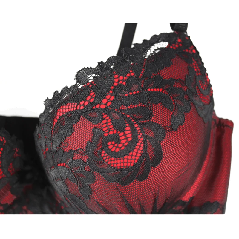 Mierside 3colors Coft Cup Cotton Beautiful Flower Lace Push Up Bra Sexy Lingerie 32/34/36/38/40 C/D/DD