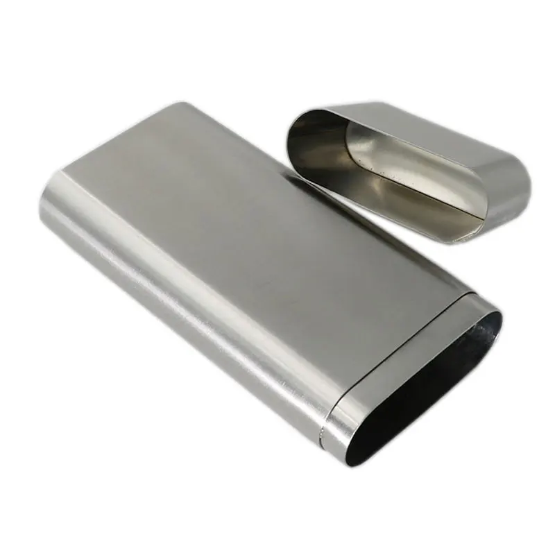 304 Stainless Steel Cigar Box Case Holder 3 Pcs Cigars Pipe Tubes Smoking Storage Humidor Accessories 173x70x26mm