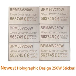 Electric Bicycle Conversion Kit, Hub Wheel, Dirt E-Bike Motor, Holographic Design, 36V, 250W, Mid Drive Motor Sticker