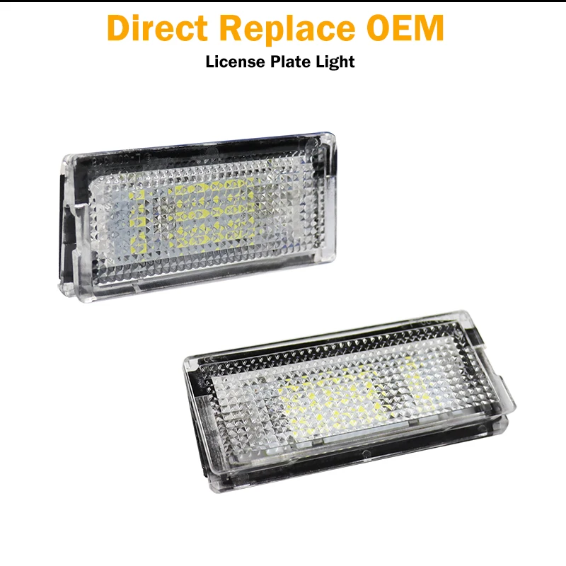 iJDM 12V LED Oświetlenie tablicy rejestracyjnej Białe diody LED CANBUS Samochodowe bezbłędne oświetlenie tablicy rejestracyjnej do BMW E46 4D 5D