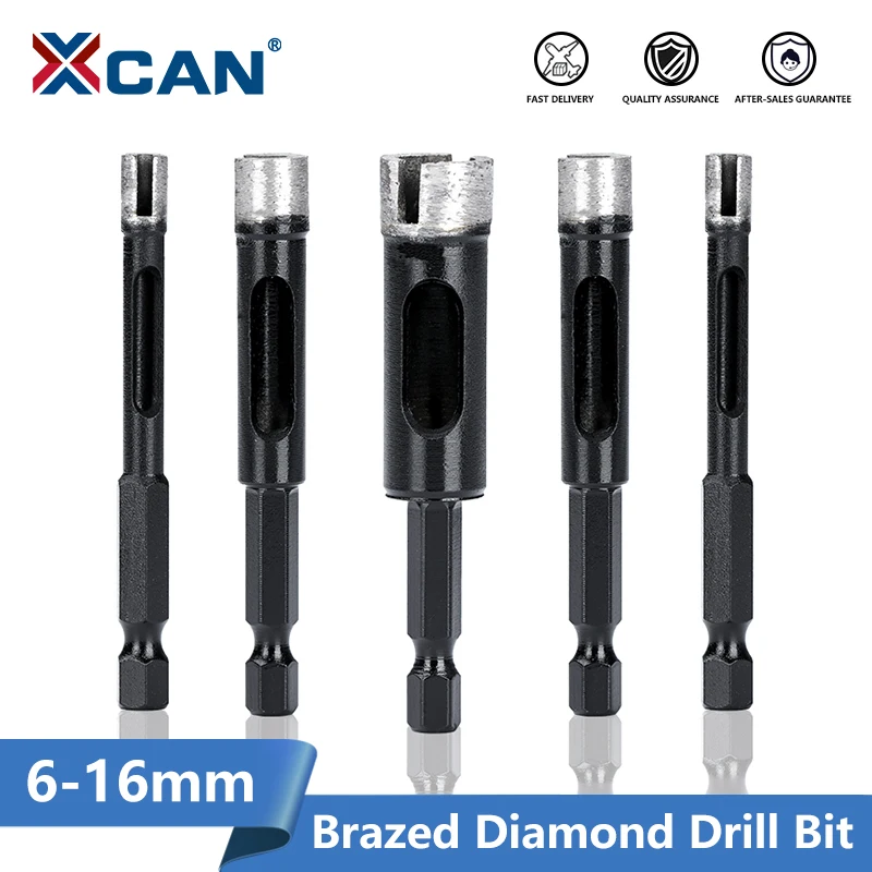 

XCAN Dry Cut Drilling Core Bit Hex Shank 6-16mm Ceramic Tile Hole Saw Granite Marble Drill Bits Glass Hole Cutter Drilling Tool